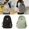 Xm Letter Pattern Solid Color Backpack Casual Student Schoolbag Bag Lightweight