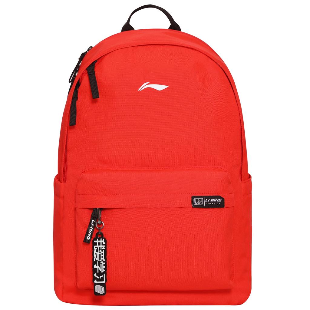 Li Ning Polyester Backpack Unisex Red ABSU319-4