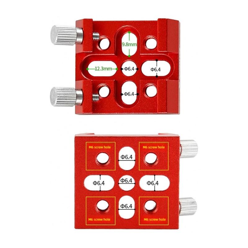Redness And Black Anodized Crosses Dovetails Saddles For Telescopes With Quick Release Rail System