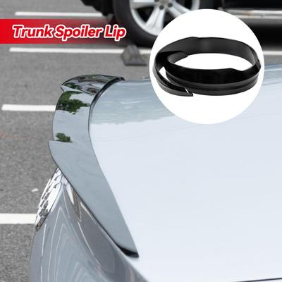 115cm/45in Clossy Black Car Tail Rear Roof Trunk Spoiler Lip Extension Wing V-Style For Tesla Model 3 Y 2017-2022