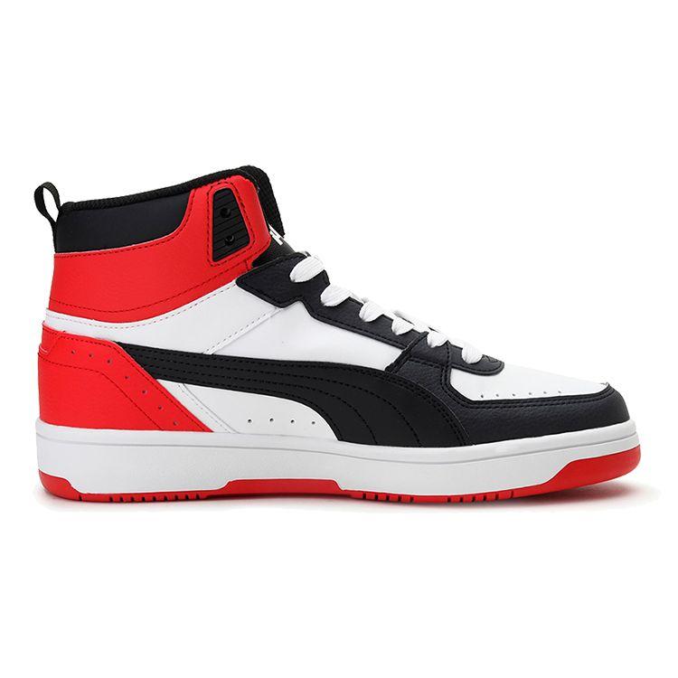 Puma Rebound Joy Big Kid Black White Red Kids Sneakers High-Risk-Red 374687-03