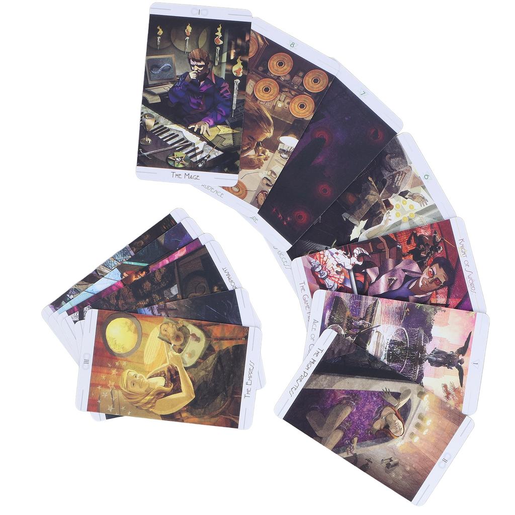 The Urban Tarot Cards 78 Decks Art Paper Smooth Divination Interactive Game Toys for Adult