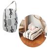 Pack of 2 Reusable Sturdy Cotton Wet Wipes Storage Bags Striped with Bowknot Decoration for Diaper Changes On the Way