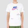 Nike Swoosh Multi-Hook Crew Neck Short Sleeve T-Shirt Men Tops White CU0078-100