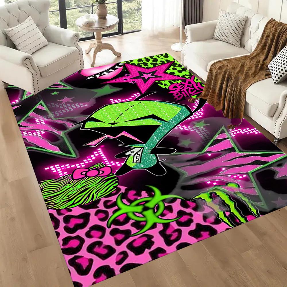 Invader Zim Square rugs are a great choice for living rooms, bedrooms, home décor, and as gifts.