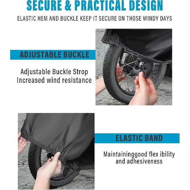 Zlirfy Motorcycle Cover,Motorcycle Accessories,Motorbike Full Cover Motorcycle Covers Waterproof Outdoor,Car Accessories Universal Motorbike Cover