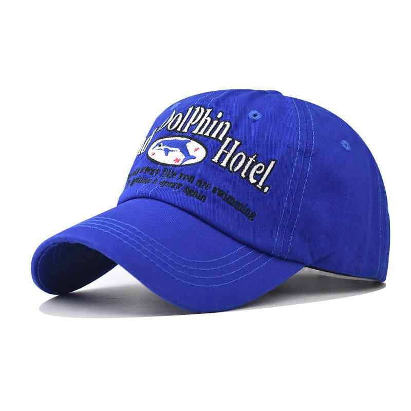 Washed Hat Old Cartoon Little Dolphin Baseball Hat Made Of Cotton