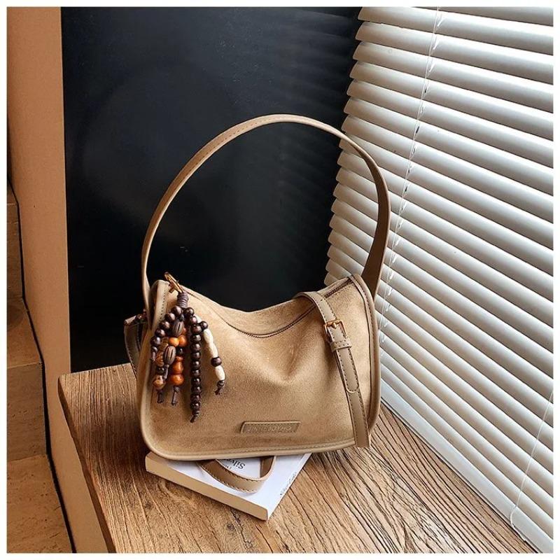 Retro Women Bag,Suede-Like Faux Leather Elegant Crossbody Shoulder Bag for Work,women's handbag