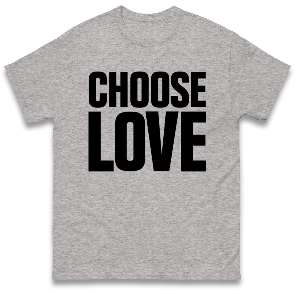 Wähle Liebe Grafik T-Shirt Unisex Unisex Minimal Positiver Slogan Lässig Oversized Kurzarm Baumwolle Streetwear Basic Oberteile
