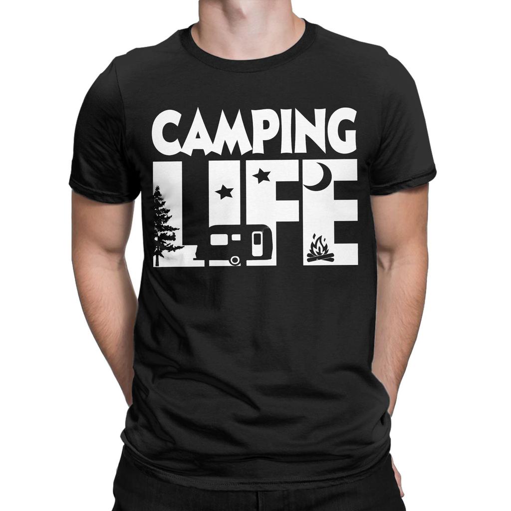 Camping Is My Therapy TShirt RV Campfire Graphic Tee for Outdoorsy People Relaxation  Nature Getaways T Shirts