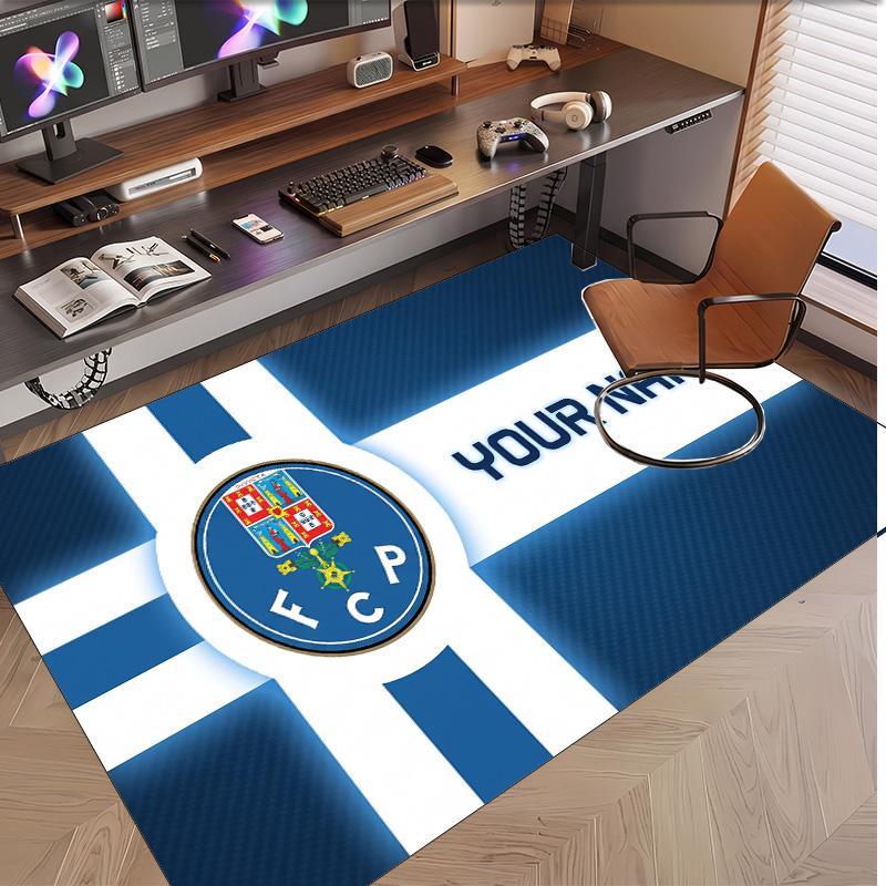 Personalized Crystal Velvet Carpet FC Porto Pattern Non Slip Floor Rug