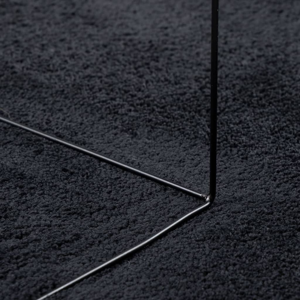 OVIEDO Rug Short Pile Black Ø 120 Cm
