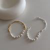Retro Irregular Metal Pearl Bracelet - Women's Fashionable, Versatile Bangle
