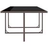 11 piece garden dining set with cushions poly rattan brown