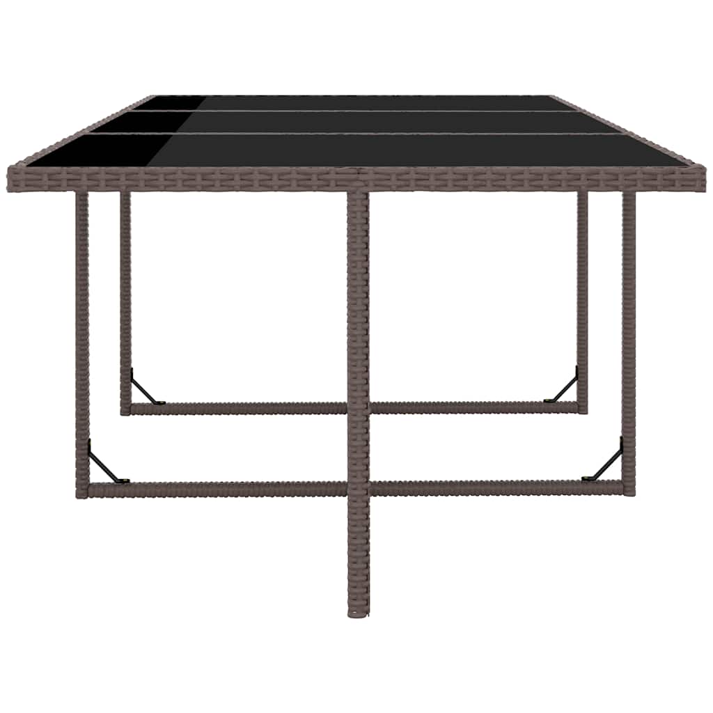 11 piece garden dining set with cushions poly rattan brown