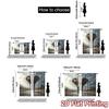 2pcs, 2D FLAT PRINTING Curtains (Without Rod) Elephant Stroll Popular Fashionable Curtains Durable Polyester Curtains Holiday