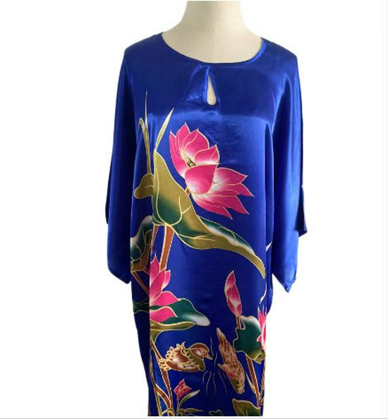 Plus Size Silk Qipao Pajama Robe & Tang Suit Bathrobe