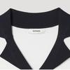 [She S miSS] Color Matching Open Collar SleeveleSS Knit Top SSkpop21050
