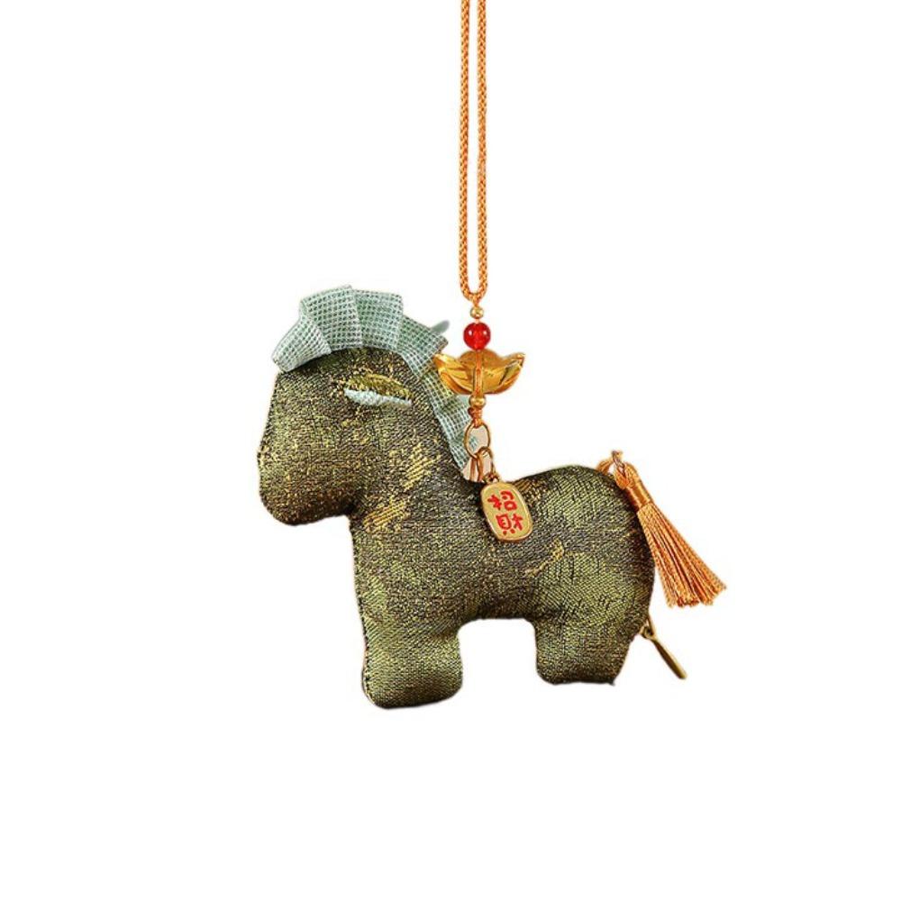 Brocade Zodiac Horse Sachet Refillable Embroidery Bag Horse Hanging Decoration Chinese Style New Year Pony Car Pendant Gift