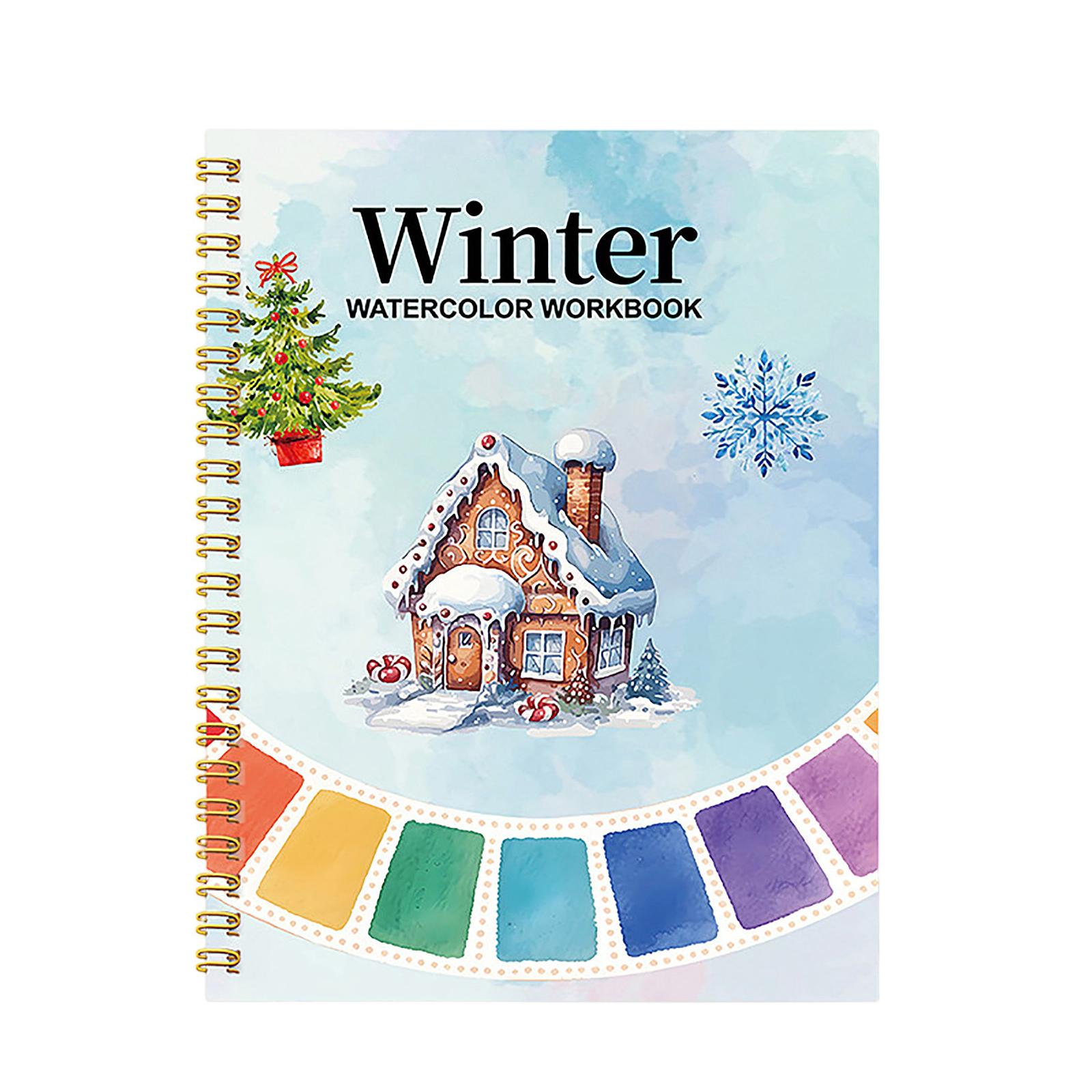 

Книга для раскрашивания акварелью, блок для практики акварелью для начинающих и художников One Size