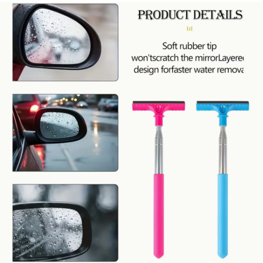 Justerbar Bärbar Bilfönsterrengörare Bärbar Storlek Manuell Vattenskrapa Fönsterrengöring