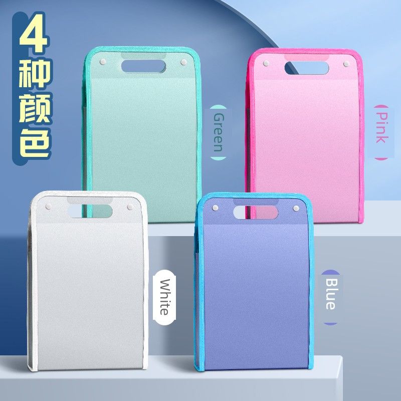 Large Capacity File Holder Ins Good-looking Paper Buggy Bag Organize Fantastic Middle School Students Book Clip Subject Classification Test Paper Clip