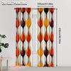 2pcs,2D plane printing Print Curtains Abstract Orange and White Versatile Fabric (without rod) Room Decor Ldeal for Living Room,