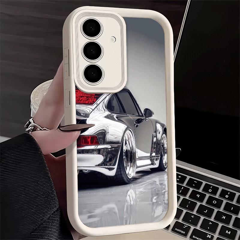 Phone Case for Samsung Galaxy A17 A16 A15 A14 A13 Electroplated Style Sports Car A56 A36 A26 A55 A35 A25 A54 A34 A24 A53 A33 A23