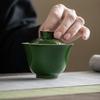 Chinese Emerald Green Gaiwan Anti Scalding Vintage Tea Tureen Household Tea Brewing Cover Bowl Tea Items Decoration Gifts