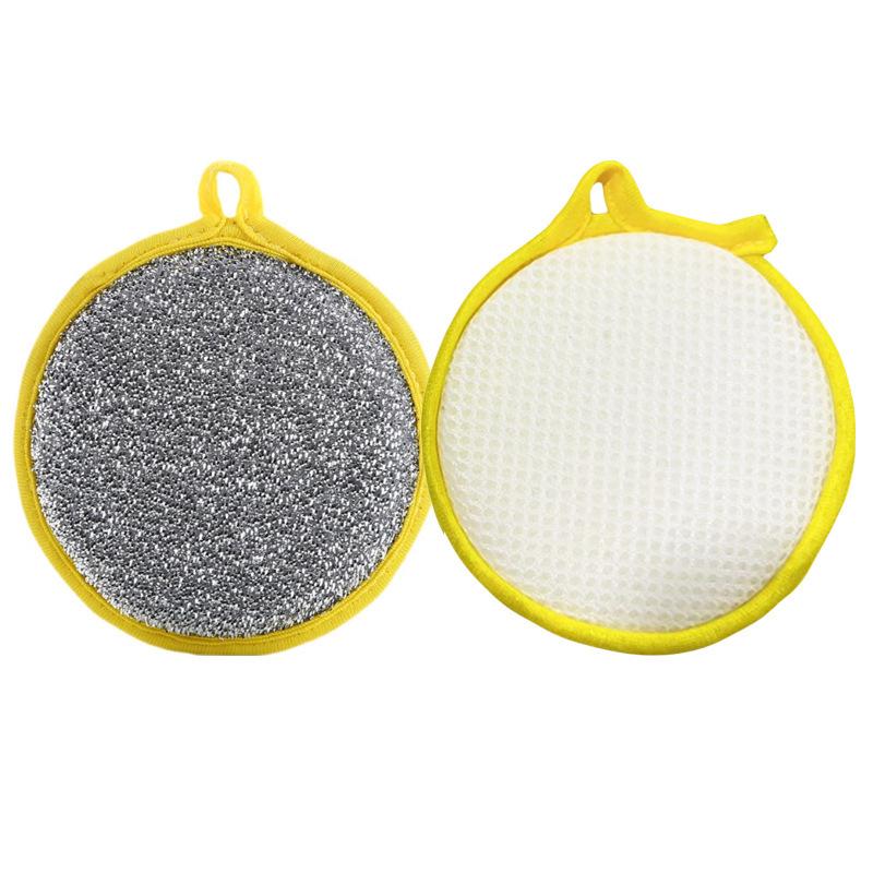 Bamboo Fiber Double-Sided Dishwashing Sponge & Scrub Brush - Kitchen Cleaning Scouring Pad & Magic Eraser.