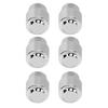 6PCS Guitar Barrel Switch Tip 5 Way Round Retro Plastic Silver Electric Guitar Pickup Switch Knob