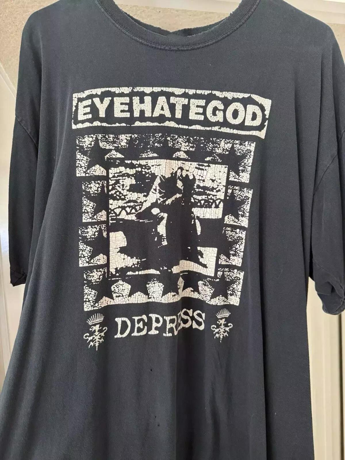 

Футболка группы Eyehategod Depress Tour Полноразмерная графика Футболка с коротким рукавом Унисекс Мужская Женская Летняя 4XL