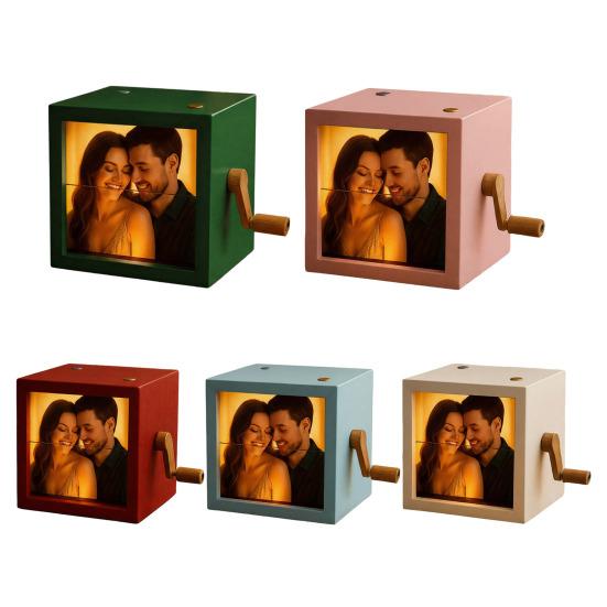 Yousheng Індивідуальна фото-розгорткова коробка Ручна розгорткова книжка-картинки з підсвіткою Персоналізована фото-розгорткова коробка Рамка Анімаційна машина Подарунки на Різдво