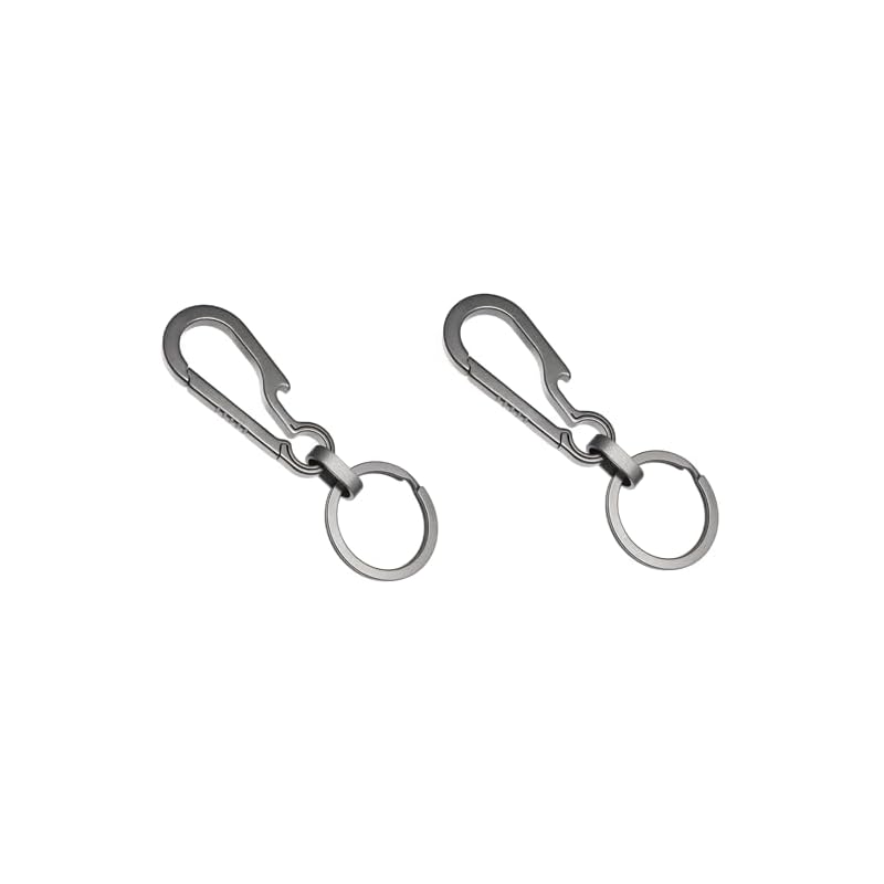

[tsucchiisan] titanium alloy carabiner small size key ring key ring Does not rust hook lightweight key chain outdoor men s (Simple type bottle opener
