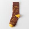 2 Pairs Soft Warm Mid-calf Socks Pumpkin Pattern Women's Stockings New Autumn Socks  Fall Costume
