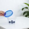 6Pcs Round Airtight Food Storage Containers Plastic Clear Lids Stackable Fridge Organizer Reusable Fruit Vegetable Preservation
