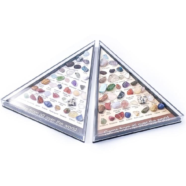 Miniatur Natürliche Kristallachat Edelsteine 36 Arten Kompakte Vitrine Enthalten Geeignet für Bildungszwecke