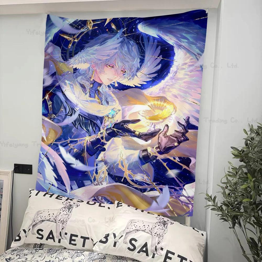 

Regal Angel Warrior Tapestry Detailed Fantasy Art Serene Heavenly Scene Unique Wall Art for Bedroom Mythology Lover Gift 74x94cm(29x37in)