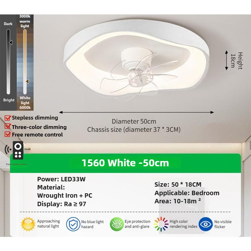 Japanese Style Moving Head Fan Light Simple Retro Bedroom Ceiling Light With Fan 6-speed Adjustable Children's Room Fan Lamp