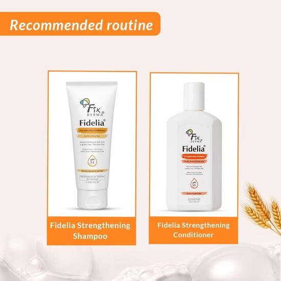 Fixderma Fidelia Stärkender Conditioner mit Sheabutter und Weizenprotein für krauses und trockenes Haar | Haarspülung – 100 g (Packung mit 1)