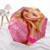1pc humor pink Automatic Folding Umbrella - Compact 8-Rib Design, Durable Plastic & Iron1409L
