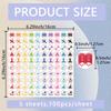 5 Sheets PVC Paper Stickers Self-adhesion Mixed Shapes 160x160mm Sticker: 12.7x12.7mm 100pcs/sheet