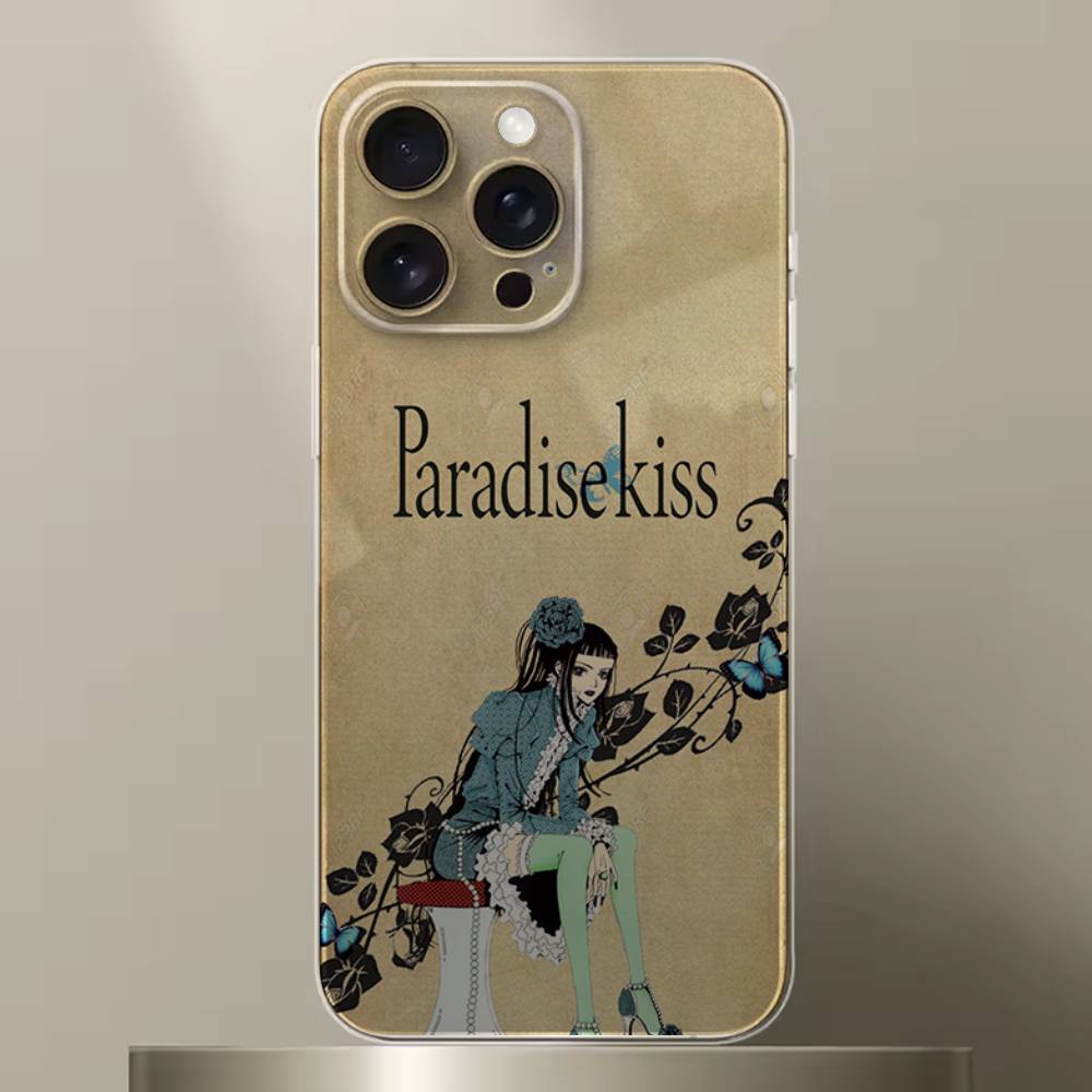 

P-Paradise Kiss Manga Phone Case For iPhone 16,15,14,13,12,11 Plus,Pro,Max,XR,XS,X,7,8 SE,Mini Transparent Silicone Soft iPhone12