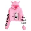 Demon Slayer Japanese Anime Cat-Themed Women's Two-Piece Crop Top & Shorts Set