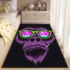 Purple Gorilla with Sunglasses suitable as a non-slip mat for the living room or bedroom sofa