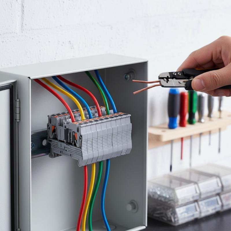 1 szt. Złącze elektryczne do kabla 2,5 mm² Blok zacisków na szynę DIN Listwa przepustowa Wtyczka Zacisk sprężynowy Pt2.5