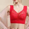 New Backless Lace Bustier Fixed Cup Anti-Exposure Push-Up Seamless Plus Size Sleeping Bra