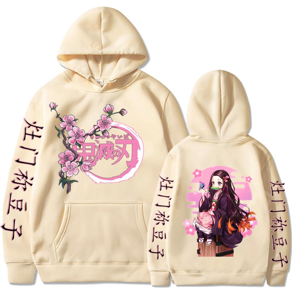 Kamado Nezuko Graphic Print Hooded Anime Demon Slayer Streetwear Men Women Hoodies Oversized Sweatshirt Harajuku Unisex Pullover