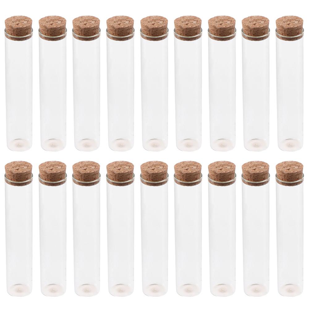 18pcs 25×120mm Test Tube Transparent Burette Flat Science Tubes  Scientific Experiments
