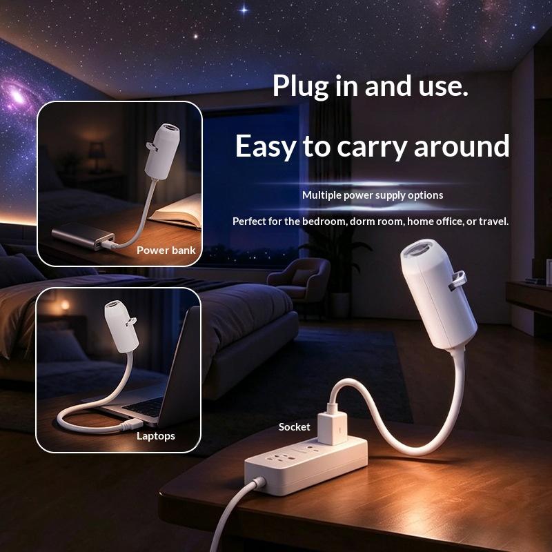 1 Set Usb Projection Lamp Christmas Main Image Projector Light 24 Patterns For Bedroom Home Decor